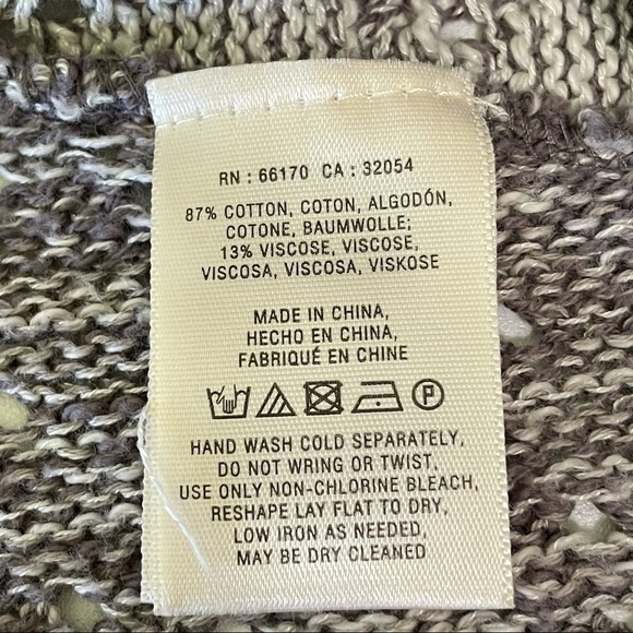 Anthropologie Moth Lavena Pointelle Draped Open Front Cardigan Sweater Vest Grey - Picture 15 of 16